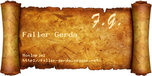 Faller Gerda névjegykártya